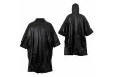 Poncho de pluie noir avec capuche impermeable taille universelle