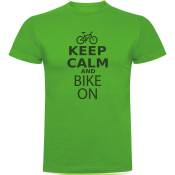 Kruskis Keep Calm And Bike On Short Sleeve T-shirt Vert L Homme