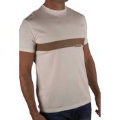 Mavic Corporate Stripe Short Sleeve T-shirt Beige XL Homme