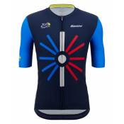 Santini Trionfo Tour De France 2023 Short Sleeve Jersey Bleu L Homme