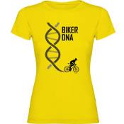 Kruskis Biker Dna Short Sleeve T-shirt Jaune XL Femme