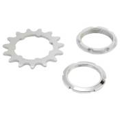 Miche Pista Pinion With Bracket And Ring Nut Argenté 1s / 15t