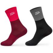 Spiuk Xp Large Socks 2 Pairs Rouge,Noir EU 36-39 Homme