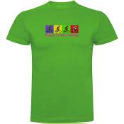 Kruskis Happy Pedal Dancing Short Sleeve T-shirt Vert XL Homme