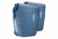 Paire de sacoches de porte bagages thule shield pannier 25l 50l bleu