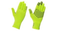 Gants longs impermeables gripgrab knitted thermal jaune