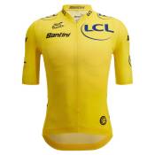 Santini Tour De France Official Overall Leader 2023 Short Sleeve Jersey Jaune M Homme