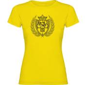 Kruskis Road King Short Sleeve T-shirt Jaune M Femme