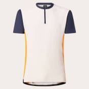 Oakley Apparel Point To Point 1/4 Zip Short Sleeve Jersey Blanc S Homme