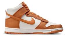 Chaussures nike sportswear dunk high retro orange blanc