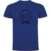 Kruskis Four Wheels Move The Body Short Sleeve T-shirt Bleu L Homme