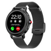 Cool Metal Silicone Dover Smartwatch Noir