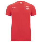 Santini Trek Segafredo Replica 2022 Short Sleeve T-shirt Rouge XS Homme