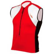 Massi Summer Gillet Alps Sleeveless Jersey Rouge,Blanc S Homme