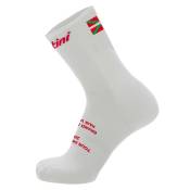 Santini Tour De France Official Grand Depart Pais Vasco 2023 Long Socks Blanc EU 36-39 Homme