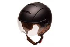 Casque jet vintage marko helmets unisexe noir matt