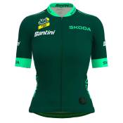 Santini Tour De France Femme Avec Zwift Best Sprinter Leader Short Sleeve Jersey Vert 2XL Femme