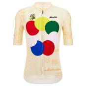 Santini Grand Départ Florence Tour De France 2024 Short Sleeve Jersey Jaune 2XL Homme