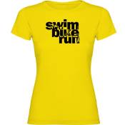 Kruskis Word Triathlon Short Sleeve T-shirt Jaune XL Femme