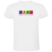 Kruskis Happy Pedal Dancing Short Sleeve T-shirt Blanc S Homme