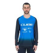Cube Vertex X Action Team Long Sleeve Enduro Jersey Bleu,Noir M Homme