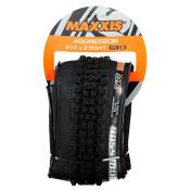 Maxxis Aggressor Dd/tr 120 Tpi Tubeless 29´´ X 2.50 Mtb Tyre Noir 29´´ x 2.50
