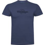 Kruskis Vintage Short Sleeve T-shirt Bleu L Homme