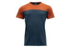 T shirt manches courtes devold norang merino 150 bleu orange