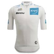 Santini Team Original Tour De France Best Young Rider 2022 Short Sleeve Jersey Blanc S Homme