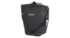 Sacoche de porte bagages ortlieb back roller high visibility 20l noir reflechissant