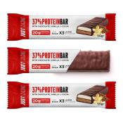 Just Loading 37% Protein 55 Gr Protein Bars Box Chocolate&vanilla&cocoa 9 Units Rouge