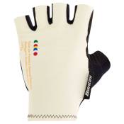 Santini Grand Départ Florence Tour De France 2024 Short Gloves Beige L Homme