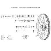 Sram Wheel Decal Kit 3zero 29 Moto Slate Single Rim Sticker Argenté