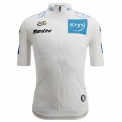 Santini Replica Tour De France Best Young Rider 2022 Short Sleeve Jersey Blanc XL Homme