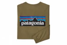 T shirt manches longues patagonia p 6 logo vert