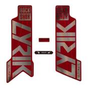 Rockshox Lyrik Ultimate 27.5´´/29´´ 2021 Red Lowers Decal Kit Sticker Rouge