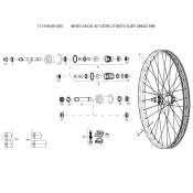 Sram Wheel Decal Kit 3zero 27 Moto Slate Single Rim Sticker Argenté