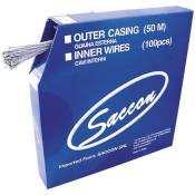 Saccon Galvanized Steel Change Cables 100 Units Gear Cable Bleu 1.2 x 2030 mm