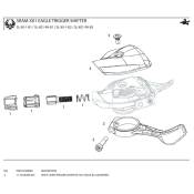 Sram X01 Eagle B2 Lunar/red Shift Lever Trigger Cover Kit Cover Cap Noir