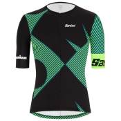 Santini Ironman Cupio Short Sleeve Jersey Vert,Noir S Homme