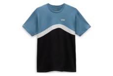 T shirt manches courtes vans sidestripe block noir bleu