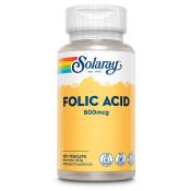 Solaray Folic Acid 800mcgr 100 Units Blanc
