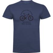 Kruskis Four Wheels Move The Body Short Sleeve T-shirt Bleu S Homme