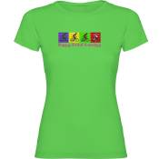 Kruskis Happy Pedal Dancing Short Sleeve T-shirt Vert XL Femme
