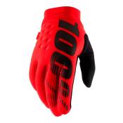 100percent Brisker Long Gloves Rouge L Homme