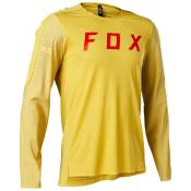 Fox Racing Mtb Flexair Pro Long Sleeve T-shirt Jaune S Homme