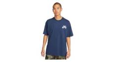 T shirt manches courtes nike sb logo skate bleu