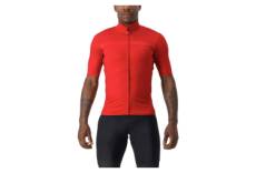 Maillot manches courtes castelli pro thermal mid rouge