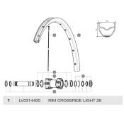 Mavic Crossride Light Rim Kit Noir 650B - 27.5´´ 2