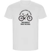 Kruskis Four Wheels Move The Body Eco Short Sleeve T-shirt Blanc L Homme